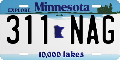 MN license plate 311NAG