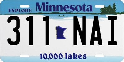 MN license plate 311NAI
