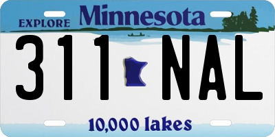 MN license plate 311NAL