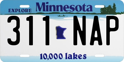 MN license plate 311NAP