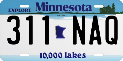 MN license plate 311NAQ