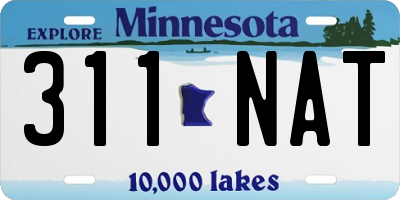 MN license plate 311NAT