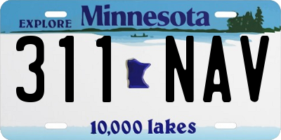 MN license plate 311NAV