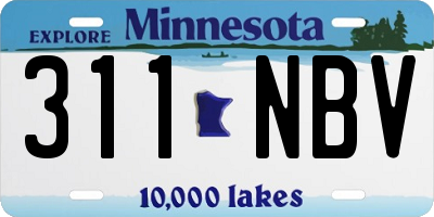 MN license plate 311NBV