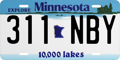 MN license plate 311NBY