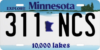 MN license plate 311NCS