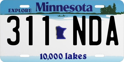 MN license plate 311NDA