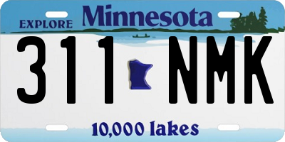 MN license plate 311NMK