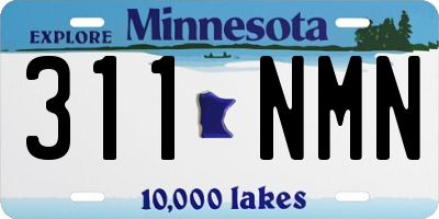 MN license plate 311NMN