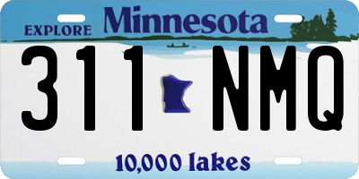 MN license plate 311NMQ