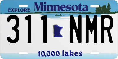 MN license plate 311NMR