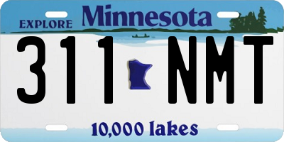 MN license plate 311NMT