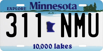 MN license plate 311NMU