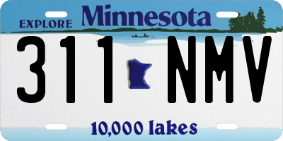 MN license plate 311NMV