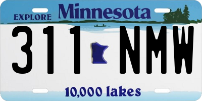 MN license plate 311NMW