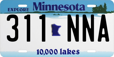 MN license plate 311NNA