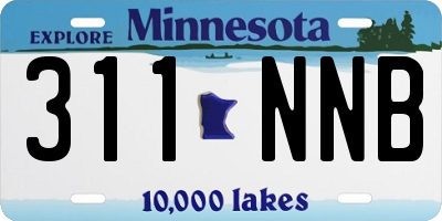 MN license plate 311NNB