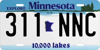 MN license plate 311NNC