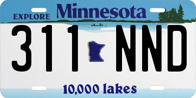 MN license plate 311NND