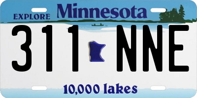 MN license plate 311NNE