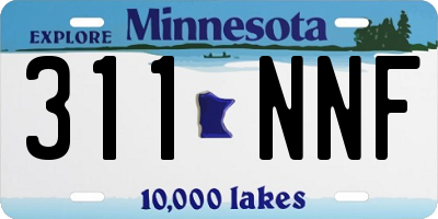 MN license plate 311NNF