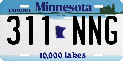 MN license plate 311NNG