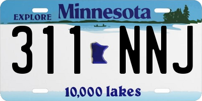 MN license plate 311NNJ