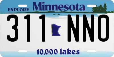 MN license plate 311NNO