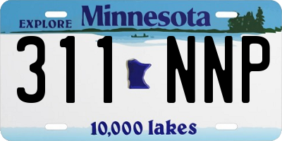 MN license plate 311NNP