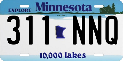 MN license plate 311NNQ