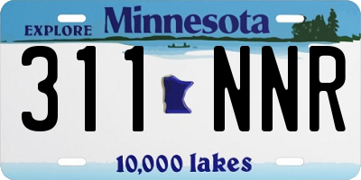 MN license plate 311NNR