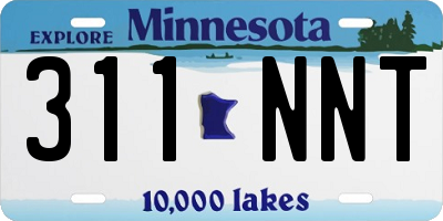 MN license plate 311NNT