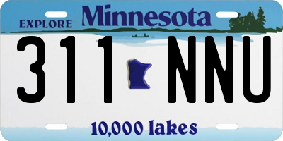 MN license plate 311NNU