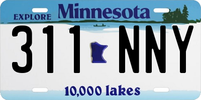 MN license plate 311NNY