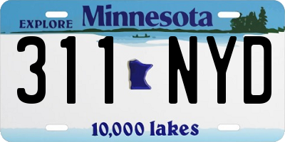MN license plate 311NYD