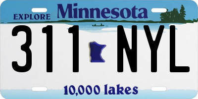 MN license plate 311NYL