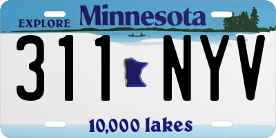 MN license plate 311NYV