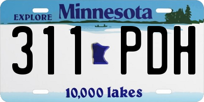MN license plate 311PDH