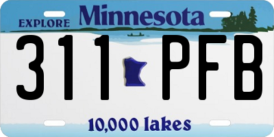 MN license plate 311PFB