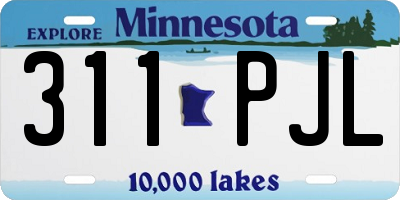 MN license plate 311PJL
