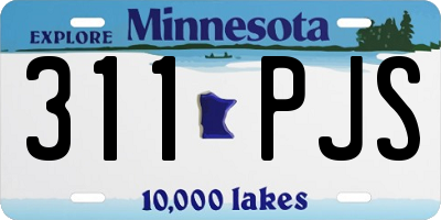 MN license plate 311PJS