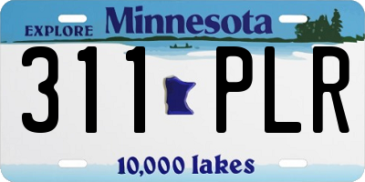MN license plate 311PLR