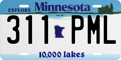 MN license plate 311PML