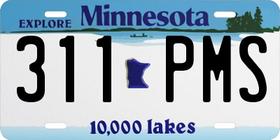 MN license plate 311PMS
