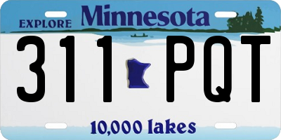 MN license plate 311PQT