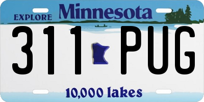 MN license plate 311PUG