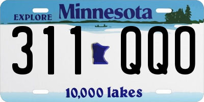 MN license plate 311QQO