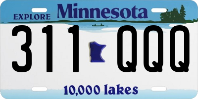 MN license plate 311QQQ