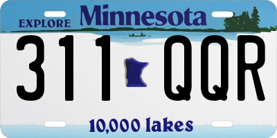 MN license plate 311QQR