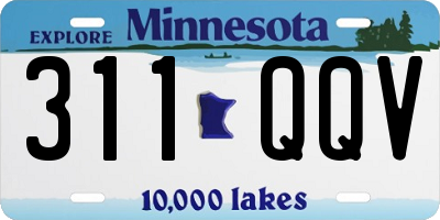 MN license plate 311QQV